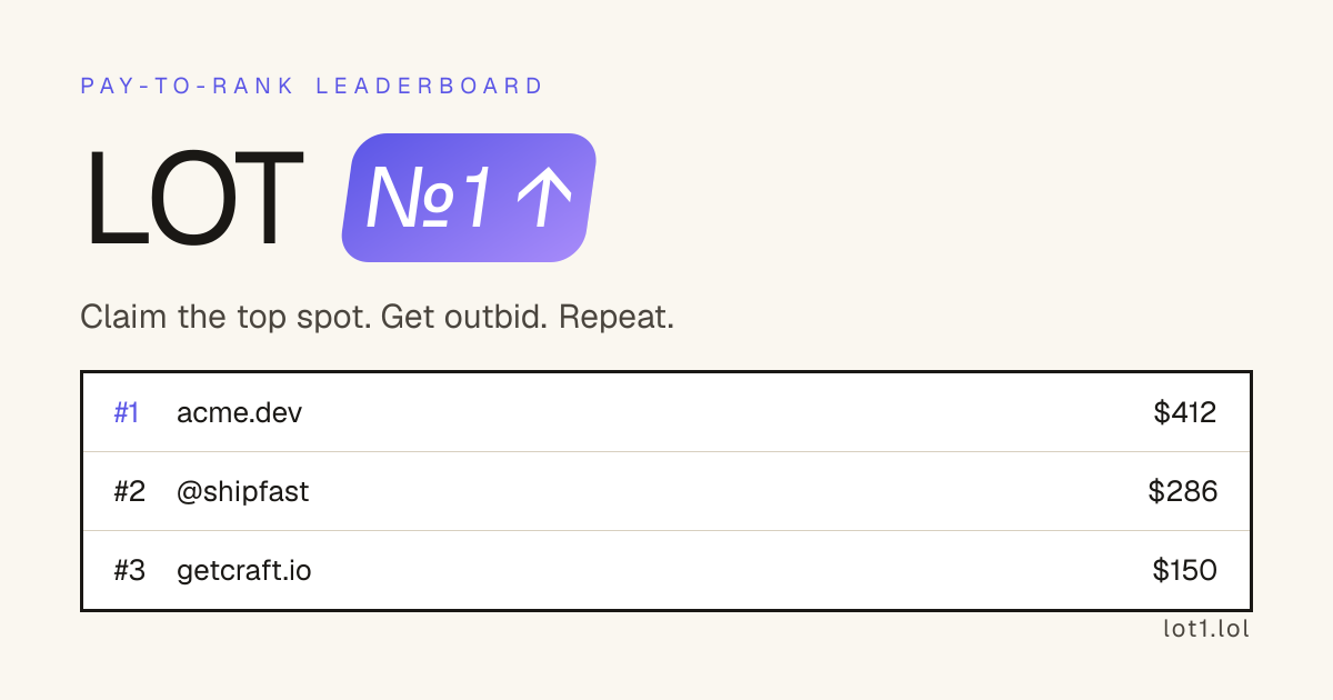 LOT №1 Open Graph preview